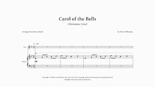 Carol of the Bells  Peter Wilhousky  FLUTE AND PIANO SHEET MUSIC PDF  Arrangify [upl. by Hpejsoj]