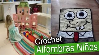 Alfombras Infantiles Tejidas a Crochet  diseños [upl. by Guttery115]