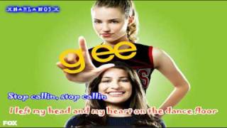 Glee  Telephone Karaoke Lyrics  Moving Lyrics [upl. by Theodosia]