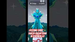 Catching Shiny Dialga Origin Form in Pokémon GO  Raid Hour pokemon pokemongo shinypokemon [upl. by Nanfa]