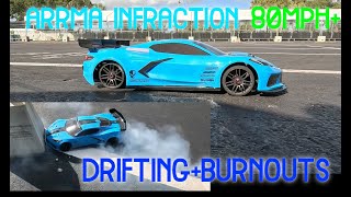 INSANE DriftingBurnouts ARRMA INFRACTION 8S [upl. by Sivrup]