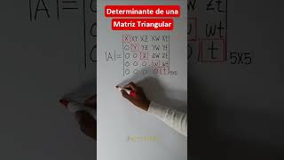 Determinante de una matriz triangular 5x5 tutorial algebralineal shorts [upl. by Tamiko101]