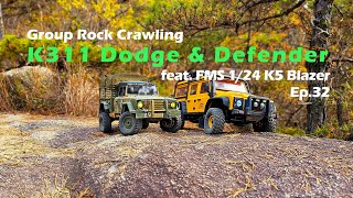 RC Crawler  Group Trail 32  K311 DodgeDefenderK5 Blazer [upl. by Eppesiug]