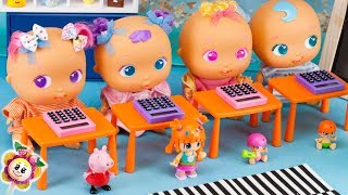 Los BELLIES de PEPPA PIG y PINYPON la lían en su PRIMER DÍA DE GUARDERÍA Los bebés rompen su tablet [upl. by Micah]