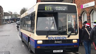 Ensign Running Day Thrash Sovereign Leyland Lynx 815 G293KWY on the X21 to Upminster [upl. by Llertnov]