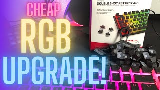 Cheap RGB Upgrade HyperX Doubleshot PBT Pudding Keycaps [upl. by Ylrrad873]