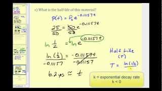 Applications of First Order Differential Equations  Exponential Decay Part 2 [upl. by Hahseram]