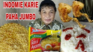 INDOMIE KARI AYAM PAKE AYAM JUMBO NASI MERCON [upl. by Nohtiek]