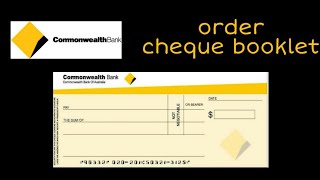 How to order Commonwealth cheque book online  how can i get cheque book from Commonwealth online [upl. by Christoffer]