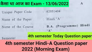 sol du BA programme HindiA Question paper 4th semester 2022 [upl. by Azarcon]