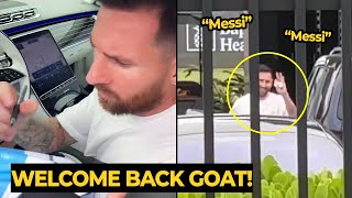 Messi fans cant stop chanting MESSI MESSI names as his RETURN to Inter Miami training camp [upl. by Reynard]