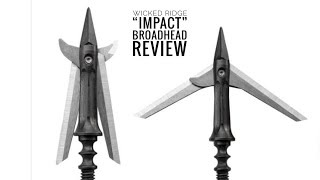 Wicked Ridge “ Impact” Broadhead Review [upl. by Lizned]