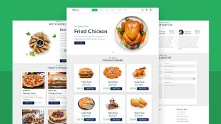 Complete Responsive Food  Restaurant Website Design Using HTML  CSS  JAVASCRIPT  From Scratch [upl. by Ayiotal456]