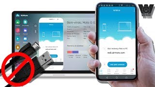 Não precisa de Cabos USB  Transferência de Arquivos entre o Smartphone e PC  AirMore [upl. by Eicram]