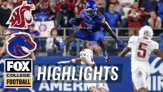 Washington State Cougars vs No 25 Boise State Broncos Highlights  FOX College Football [upl. by Raye]