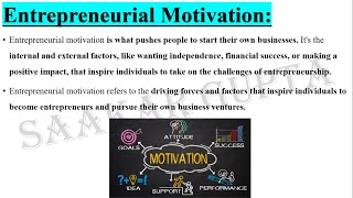 entrepreneurial motivation entrepreneurial motivation examples 2024 In hindi [upl. by Olson]