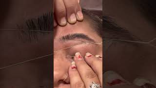 Eyebrow threading eyebrow shape eyebrow threading tutorial [upl. by Hsoj]