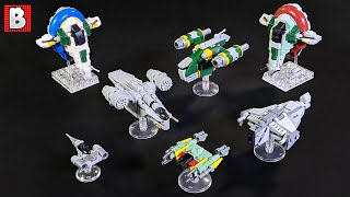 Bounty Hunters Unite LEGO Slave 1 Razor Crest Justifier and MORE  Micro Scale [upl. by Levania]