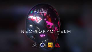 Creating a NeoTokyo Helmet  ZBrush C4D Marvelous Designer Substance Painter  Speed Art in 4K [upl. by Derrick]