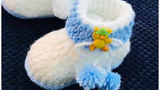 Zapatitos tejidos a crochet paso a paso para bebés con punto relieve [upl. by Temple]