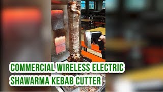 Commercial Wireless Electric Shawarma Kebab Cutter [upl. by Campney]