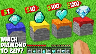 Which SECRET DIAMOND SHOULD I BUY in Minecraft  DIAMOND 1 VS 10 VS 100 VS 1000 [upl. by Adnofal]