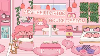 AESTHETIC PINK HOUSE DESIGN 🏩🌸💗 TOCA LIFE WORLD 💌 [upl. by Laurianne474]