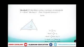 8 02 036 Java e nëntë Matematikë Perimetri dhe syprina e sipërfaqes trekëndëshe U [upl. by Anilac]