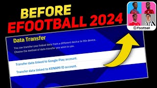 how to login using konami id in efootball mobile  data transfer process [upl. by Hortensa]