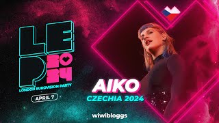 🇨🇿 Aiko quotPedestalquot Czechia 2024  LIVE  London Eurovision Party 2024 [upl. by Einor]