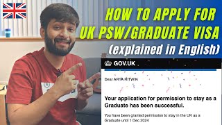 🇬🇧 Easily Apply For PSW Graduate Visa in the UK  All Steps Explained 2022 Update in English ✅ [upl. by Honig213]