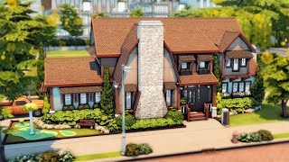 Corner Street Family House 👨‍👨‍👧‍👦 Speedbuild  The Sims 4 [upl. by Anailuig]