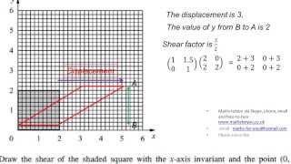 Transformation Shear and Stretch iGCSE question Part 4 [upl. by Eytak807]