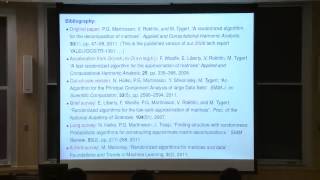 005 Randomized methods for lowrank approximation  Gunnar Martinsson [upl. by Airtap]