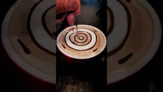 Try this coffee carving its really simple Coffee carving tutorial coffee pattern making how [upl. by Bergerac637]