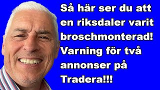 Så här lär du dig se hur en broschmonterad riksdaler ser ut [upl. by Erinn325]