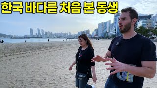 난생처음 한국 바다를 본 캐나다 동생 반응 부산을 여행하며 너무 신기한게 많은 동생 ㅋㅋ [upl. by Poler]