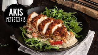 Baked Chicken with Blue Cheese Bechamel Sauce  Akis Petretzikis [upl. by Edroi]