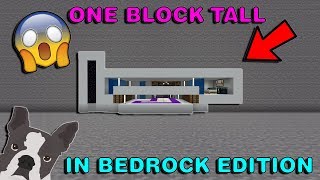 How To CRAWL In MINECRAFT On BEDROCK EDITION  1 Block Tall House Tutorial  Minecraft Glitch [upl. by Cletus923]