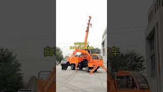 Agricultural fourwheel drive and foursimilar truckmounted cranedigger allinone machine P6204 [upl. by Ativet]