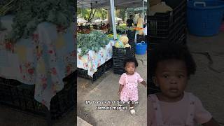 She visited farmers market for the first time with her SHEINOFFICIAL cozy cubs outfit [upl. by Ian]