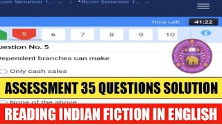 SOL FIRST SEMESTER READING INDIAN FICTION IN ENGLISH ASSESSMENT 35 QUESTION SOLUTION 2023 II 1ST SEM [upl. by Schroder]