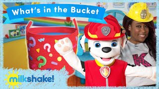 Milkshake Studio Games  Whats in the Bucket  Kemi and Marshall [upl. by Bodwell]