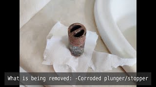 How to remove a fully rusted stuck Drain StopperPlunger in the Bathtub [upl. by Claudell696]