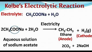 Kolbes Electrolytic Reaction [upl. by Niatsirk]