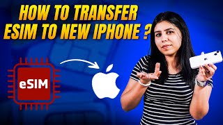 How to transfer eSIM from old iPhone to new iPhone  Jio and Airtel eSIM transfer [upl. by Ahsinhoj]