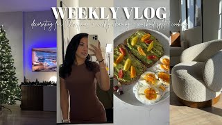 vlog ♡ decorating for Christmas weekly cleaning workout split cooking  more  Jessica Carmona [upl. by Lydon690]