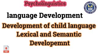 Semantic development of language [upl. by Silden]