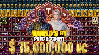 Worlds Best Pubg Mobile Inventory 🤑🤑  World No 1 Pubg Account 🔥 [upl. by Elletsirhc]