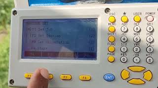 Total station coordinate setting [upl. by Anircam]